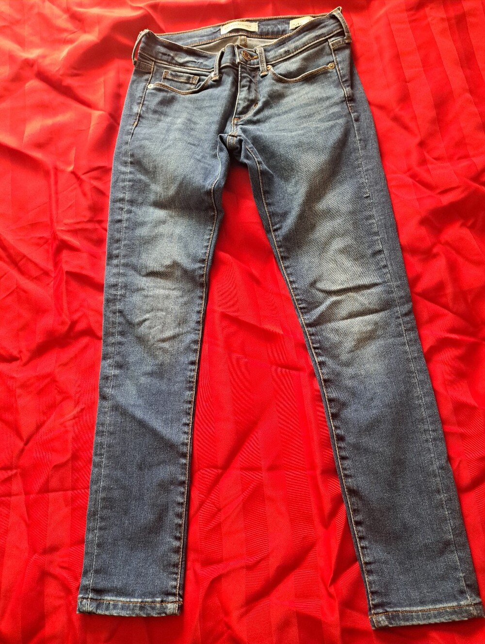 Banana Republic Skinny Strech Jeans in Blue Denim Capri